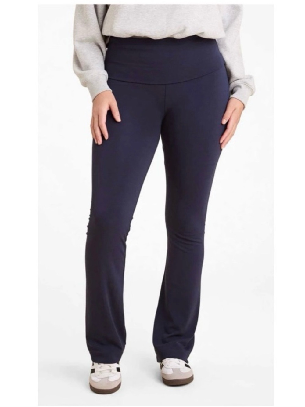 nuuds Navy Mini Flare Pants